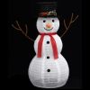 Decorative Christmas Snowman Figure with LED Luxury Fabric 35.4"