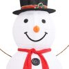 Decorative Christmas Snowman Figure LED Luxury Fabric 70.9"