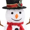 Decorative Christmas Snowman Figure with LED Luxury Fabric 23.6"