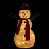 Decorative Christmas Snowman Figure with LED Luxury Fabric 23.6"