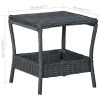 Garden Table Dark Gray 17.7"x17.7"x18.3" Poly Rattan