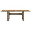 Garden Dining Table Brown 78.7"x39.4"x29.1" Poly Rattan