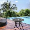 Garden 24''Diameter Cast Aluminum Patio Side Table Outdoor Round Anti-Rust Small Table