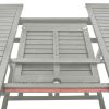 Patio Table Gray 78.7"x39.4"x29.1" Solid Acacia Wood