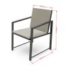 Outdoor Patio Furniture Set Garden Armchair Coffee Side Table,Black Frame, Modern Design