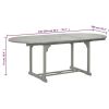 Patio Table Gray 78.7"x39.4"x29.1" Solid Acacia Wood