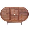 7 Piece Outdoor Dining Set Solid Acacia Wood