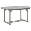 Patio Table Gray 78.7"x39.4"x29.1" Solid Acacia Wood