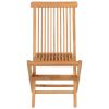 5 Piece Patio Dining Set Solid Teak Wood