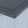 Garden Storage Box 84.5 gal Gray Black