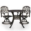 3 Piece Bistro Set Cast Aluminum Bronze