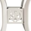 Garden Table White 30.7"x30.7"x28.3" Cast Aluminum