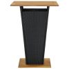 Bar Table Black 31.5"x31.5"x43.3" Poly Rattan and Solid Acacia Wood