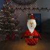 Decorative Christmas Santa Claus Figure LED Luxury Fabric 47.2"