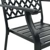 Outdoor Chairs 4 pcs Mesh Design Steel Black
