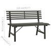 Patio Bench 43.3" Steel Black