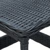 3 Piece Garden Lounge Set with Cushions Poly Rattan Dark Gray