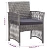 Patio Armchairs with Cushions 2 pcs Anthracite Poly Rattan