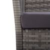 Patio Armchairs with Cushions 2 pcs Anthracite Poly Rattan