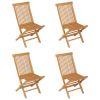 5 Piece Patio Dining Set Solid Teak Wood