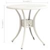 Garden Table White 30.7"x30.7"x28.3" Cast Aluminum