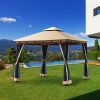 2-Tier 10 x 10 Feet Patio Shelter Awning Steel Gazebo Canopy