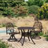 3 Piece Bistro Set Cast Aluminum Bronze