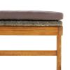 Sun Lounger with Cushion Poly Rattan and Solid Acacia Wood Gray