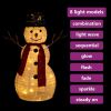 Decorative Christmas Snowman Figure with LED Luxury Fabric 23.6"