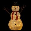 Decorative Christmas Snowman Figure with LED Luxury Fabric 35.4"