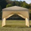 3 x 3m Two Doors & Two Windows Practical Waterproof Right-Angle Folding Tent Khaki