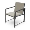 Outdoor Patio Furniture Set Garden Armchair Coffee Side Table,Black Frame, Modern Design