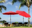 9 Ft Outdoor Patio Tilt Market Enhanced Aluminum Umbrella 8 Ribs, 7 Colors / Patterns Available