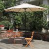 9 Ft Outdoor Patio Tilt Market Enhanced Aluminum Umbrella 8 Ribs, 7 Colors / Patterns Available