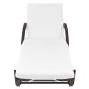 Sun Loungers 2 pcs with Table Poly Rattan Brown