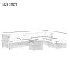 7 Piece Rattan Sectional Seating Group with Cushions, Outdoor Ratten Sofa NEW!