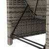 Sun Lounger with Dark Gray Cushion Poly Rattan Gray