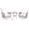 3pcs Outdoor Furniture Modern Wicker set