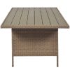 Outdoor Patio Furniture Set 4-Piece Conversation Set Wicker Furniture Sofa Set with Grey Cushions