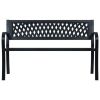 Garden Bench 49.2" Black Steel