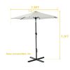 Outdoor Patio Umbrella Table Market Umbrella with Push Button Tilt and 360 Degree Rotation crank for Garden, Deck, Backyard, Pool XH