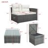 Outdoor Furniture Sofa Set with Large Storage Box