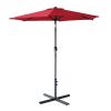 Outdoor Patio Umbrella Table Market Umbrella with Push Button Tilt and 360 Degree Rotation crank for Garden, Deck, Backyard, Pool XH