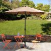 9 Ft Outdoor Patio Tilt Market Enhanced Aluminum Umbrella 8 Ribs, 7 Colors / Patterns Available