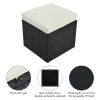 Large Outdoor Wicker Sofa Set, PE Rattan, Movable Cushion, Sectional Lounger Sofa, For Backyard, Porch, Pool, Beige