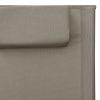 Sun Lounger Textilene Taupe and Gray