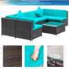 Patio Furniture Set PE Rattan Sectional Garden Furniture Corner Sofa Set (7 Pieces)