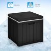 3-In-1 Patio 10 Gallon Ice Cube Cooler Box Table Stool Storage W/Handle