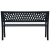 Garden Bench 49.2" Black Steel