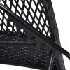 Outdoor patio pool PE rattan wicker chair wicker sun lounger, Adjustable backrest, beige cushion, Black wicker (1 set)